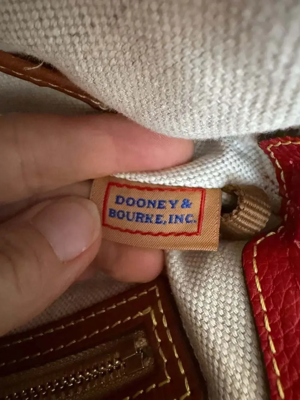 Dooney & Bourke Pebble Grain Domed Satchel in Red